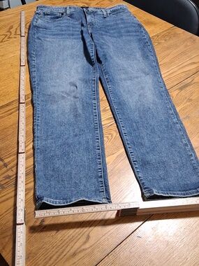 NYDJ Jeans Womens 8 BLUE MARGOT GIRLFRIEND Denim Preowned Used Pants